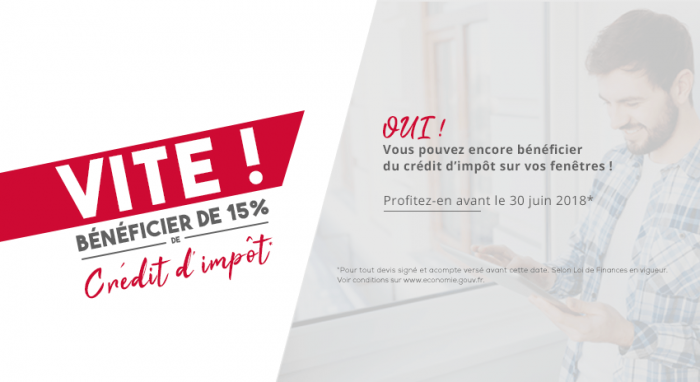 Bénéficiez de 15 % de crédit d’impôt sur l’achat de vos fenêtres Lorenove ! 